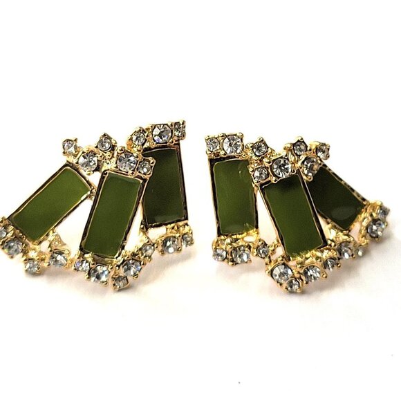 Green Mini Earrings - Picture 1 of 8